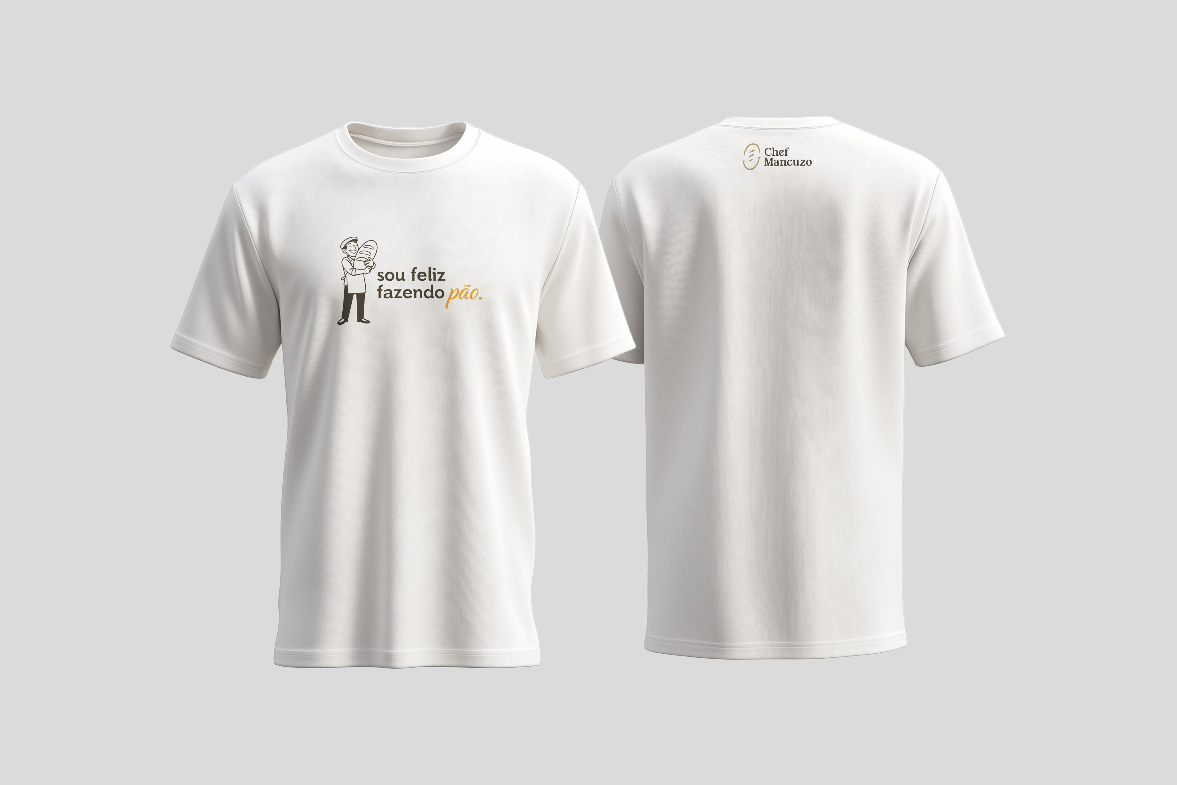 Camiseta Sou Feliz Fazendo Pão