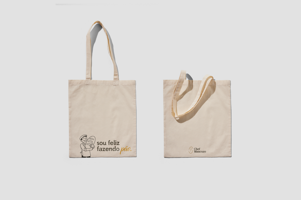 Kit Sou Feliz Fazendo Pão (camiseta, Caneca E Ecobag)