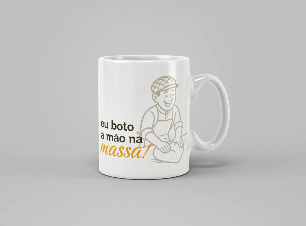 Kit Sou Feliz Fazendo Pão (camiseta, E Caneca)